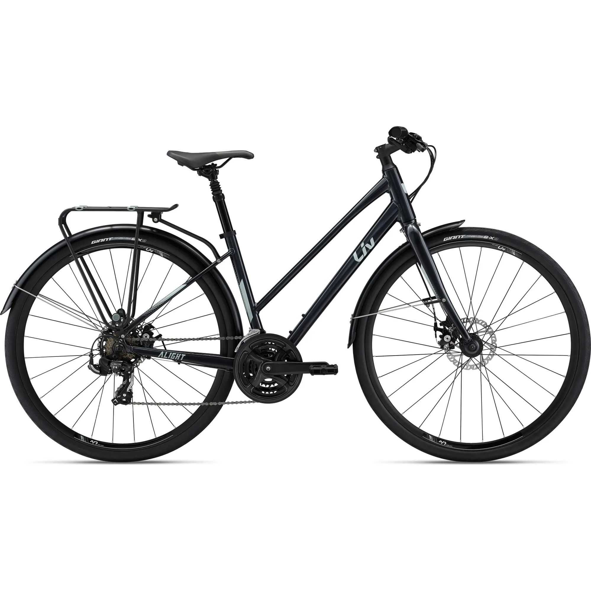 2022 Liv Alight Disc City Womens Hybrid Bike in Black